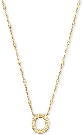 Kendra Scott Letter O Pendant Necklace Gold Metal