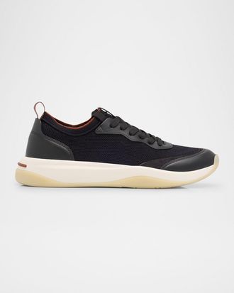 Loro Piana Mens Walk Wish Knit Sneakers