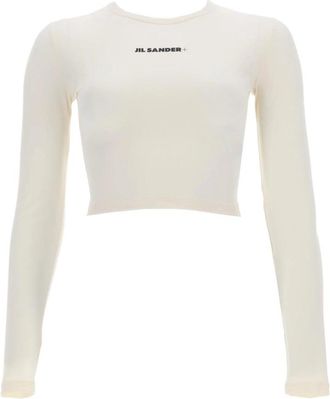 Jil Sander Cropped Long Sleeve T-Shirt - Dames - Longsleeves - Wit - XS - Tops
