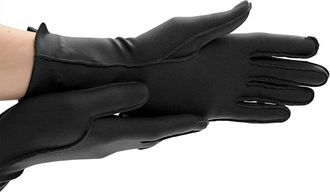 Isotoner Womens Full Finger Therapeutic Gloves In Black