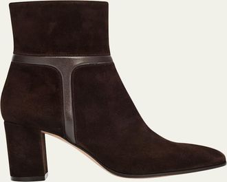 Gianvito Rossi 70mm Suede and Leather Ankle Boots