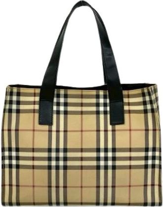 Burberry Pre-owned Tote Bags, female, Multicolor, Size: ONE SIZE Pre-owned Leather Tote Bag