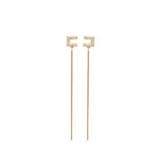 Elisabetta Franchi Crystal-embellished Drop Earrings