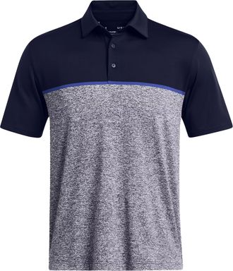 Under Armour Mens Playoff 3.0 Stripe Polo Shirt (3XL) (Midnight Navy/Royal Blue/Midnight Navy)
