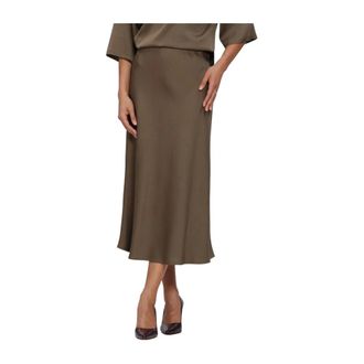 Drykorn Rokken, Dames, Groen, W30, Satijn, URA Midi Rok