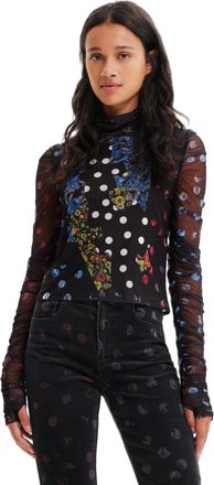 Desigual Langere Mouwen Mock Neck T-shirt
