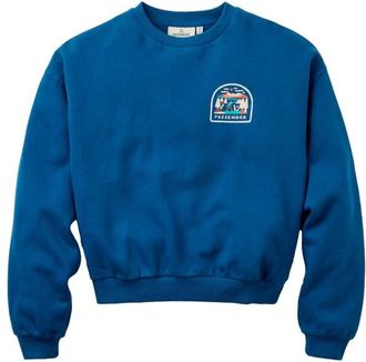 Passenger Lost Patch Relaxed Fit Sweatshirt Pullover f&uuml;r Damen | blau