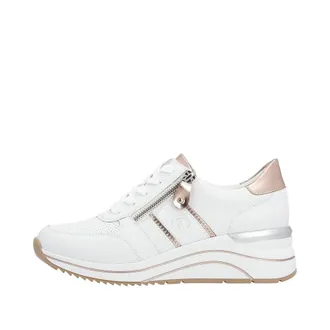 Remonte Schoenen, Dames, Wit, 36 EU, Leer, Witte Sneakers met Sleehak