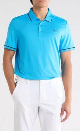 Original Penguin Tipped Knit Polo in Malibu Blue at Nordstrom Rack, Size Xx-Large