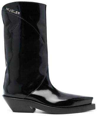 MUGLER 55 mm Santiag laarzen - Zwart