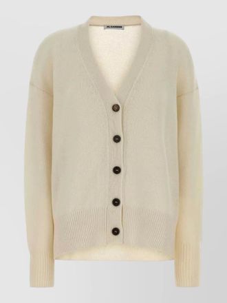 Jil Sander cashmere oversized cardigan long sleeve v neckline