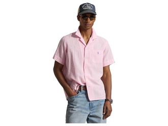 Polo Ralph Lauren Classic Fit Linen-Blend Seersucker Shirt Mens Clothing Carmel Pink : 2XL, Cotton/Linen/Seersucker