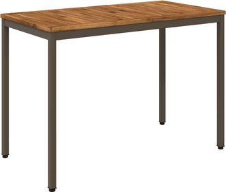 vidaXL Mesa De Cena De Jard&iacute;n Natural Y Caf&eacute; 108,5 X 55 X 75 Cm Vidaxl