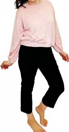 Tribal Audrey Pull-On Straight Crop Jeans In Black