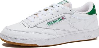 Reebok Club C 85 Vintage Tennis Sneakers for Men, Footwear White/Glen Green/Rubber Gum 1, 10.5 UK