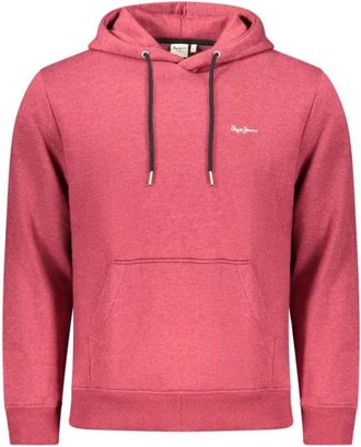 Pepe Jeans London Polyester Sweatshirt - Heren - Hoodies - Rood - S - Polyester - Hoodies & sweatvesten