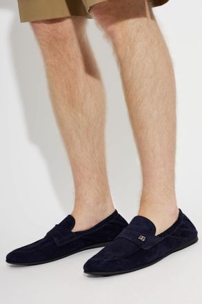 Dolce & Gabbana Suede Shoes, Mens, Navy Blue