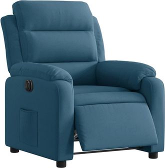 vidaXL Vidaxl - Sill&oacute;n Reclinable El&eacute;ctrico Terciopelo Azul