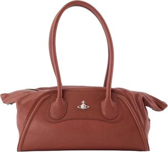 Vivienne Westwood Shirley Small Holdall - Dames - Handtassen - Bruin - ONE Size - Leer - Tassen