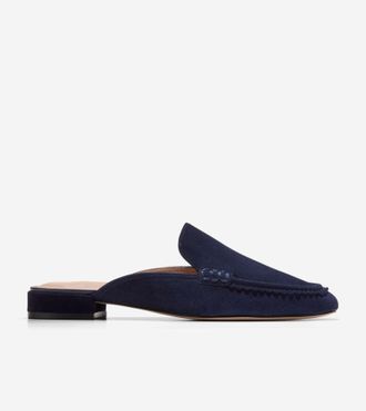 Cole Haan Womens Pollina Scalloped Mules - Blue Size 5.5