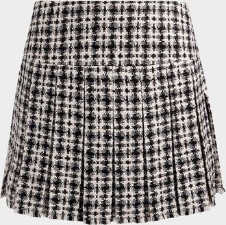 Alice & Olivia Emilie Tweed Mini Skirt