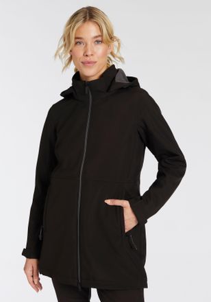Killtec Parka KILLTEC KOW 95 WMN SFTSHLL PRK, Damen, Gr. 36, schwarz, Softshell, Obermaterial: 100% Polyester, unifarben, mit Klettverschluss, Jacken Parka