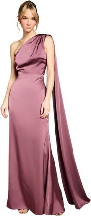 Coast One Shoulder Maxi Dress in Dark Mauve at Nordstrom, Size 10