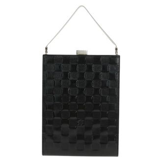Louis Vuitton Saint Ange Damier Vernis Black Patent_Leather Handbag (Pre-Owned)