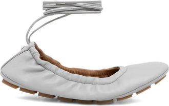 BOSS ankle-ties ballet flats - Grey