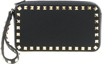 Valentino Garavani Rockstud Clutch Nero-Donna