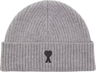 Ami Ami de Coeur Beanie - Heren - Accessoires - Grijs - Maat: ONE Size Zijde
