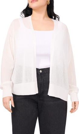 Vince Camuto Tissue Knit Cardigan in Bright White at Nordstrom Rack, Size 2X