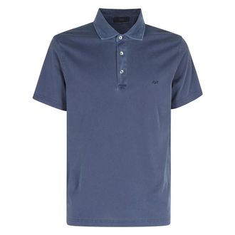 Fay Polo Shirts, male, Blue, Size: XL Classic Polo