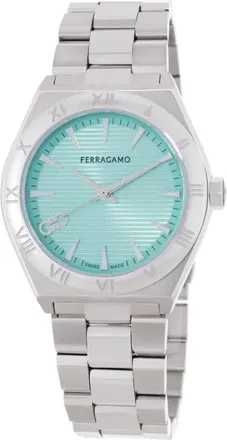 Ferragamo Vega Upper East Quartz Blue Dial Ladies Watch SFZB00624