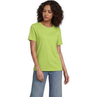 Lands End Supima Cotton Crew Neck T-shirt in Soft Apple Green at Nordstrom, Size X-Large