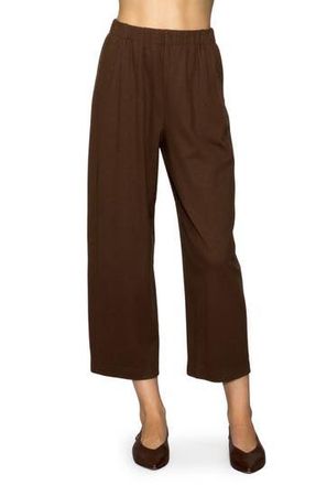 Melloday Brushed Crop Pants in Chocolate at Nordstrom Rack, Size X-Large