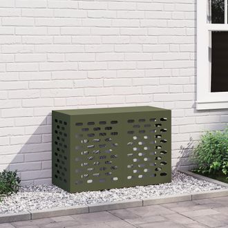vidaXL Vidaxl Copertura Per Condizionatore DAria Verde Oliva 90 X 40 X 60 Cm