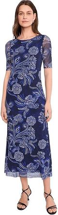 Johnny Was Astrid Mesh Midi Dress - Miko Womens Dress Miko : 2XL, Polyester/Spandex