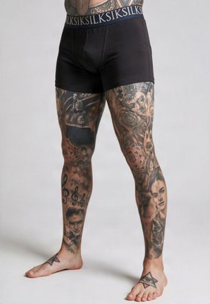 Siksilk Mens Black Pack of 5 Boxer Shorts XXL