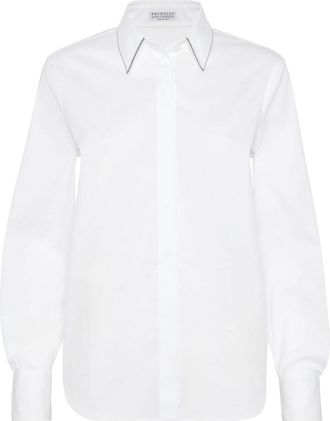 Brunello Cucinelli White Cotton Shirt