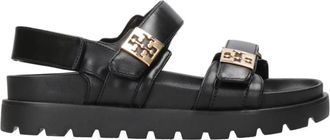 Tory Burch Mellow Sport Sandal - Dames - Sandalen - Zwart - 37 EU - Leer - Schoenen