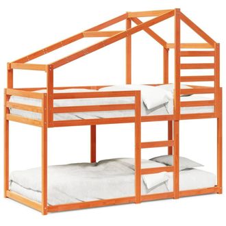 Berkfield Home Bunk Bed without Mattress Wax Brown 80x200 cm Solid Wood Pine