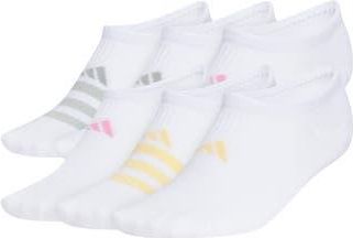 adidas Superlite 3.0 6-Pack No-Show Socks in White/Green/Tropic Bloom at Nordstrom Rack, Size Medium