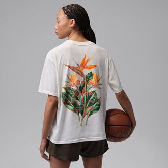 Nike Jordan Womens Jordan Graphic Girlfriend T-Shirt in White | JF5987-133