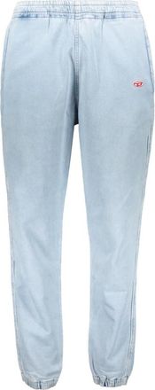Diesel Sportbroek met Patch - Heren - Sweatpants - Blauw - L - Katoen - Broeken