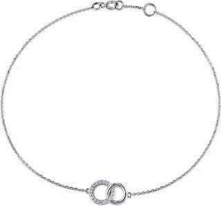 Delmar Diamond Circle Charm Bracelet - 0.1ct. in Silver at Nordstrom Rack