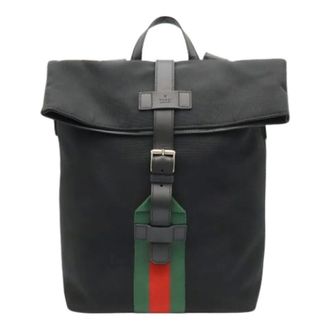 Gucci Pre-owned Canvas Backpack - Heren - Pre-owned - Zwart - Maat: ONE Size
