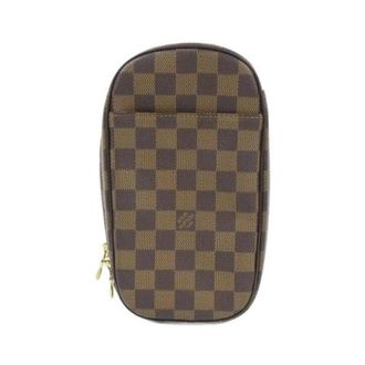 Louis Vuitton Pre-owned Cross Body Bags, male, Brown, Size: ONE SIZE Pre-owned Pochette Gange Damier Shoulder Bag