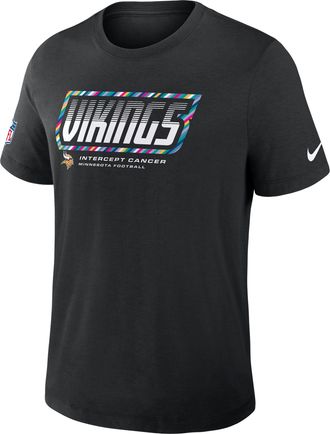 Nike Minnesota Vikings Crucial Catch Sideline Nike Mens Dri-FIT NFL T-Shirt in Black | 034J00AZUK-F9R