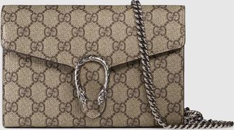 Gucci Dionysus Wallet On Chain, Beige, GG Canvas